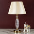 Crystal Cascade Table Lamp with Shade